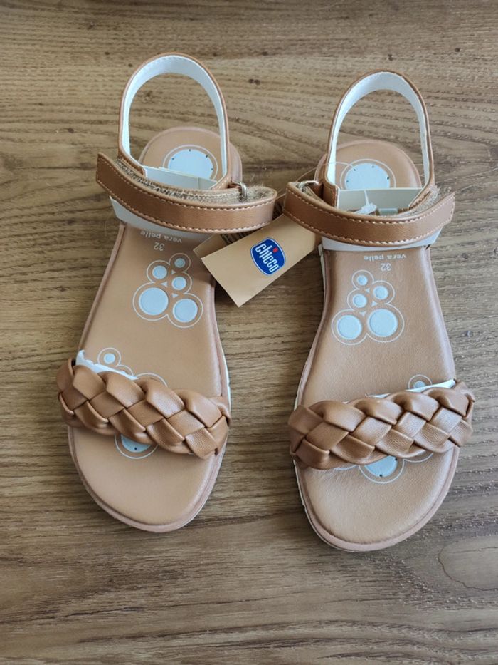 Sandales fille Chicco marron neuves - photo numéro 2