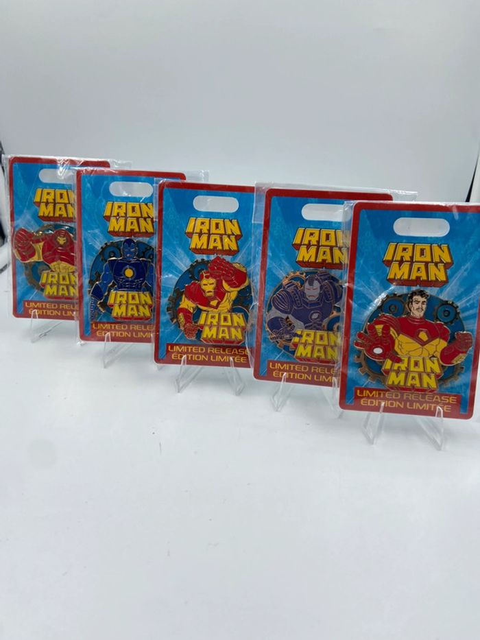 Lot de 5 Pin’s Marvel – Armures d’Iron Man – Édition Limitée - Disney / collection complète 5sur5