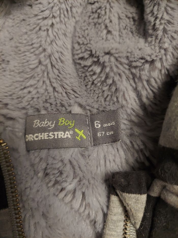 Sweat veste fourré 6mois orchestra - photo numéro 3