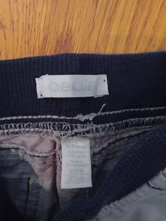 Lot de 2 pièces : salopette et pantalon taille 6 mois - photo numéro 4