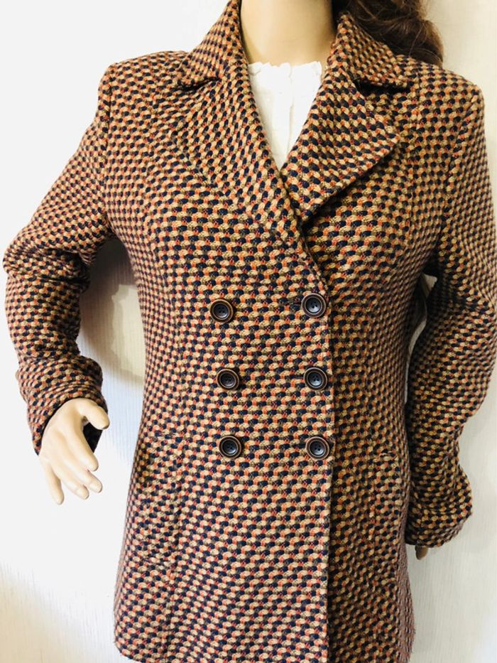 🤎Blazer laine motif multicolore Motivi wool multicolor pattern blazer🧡 - photo numéro 17