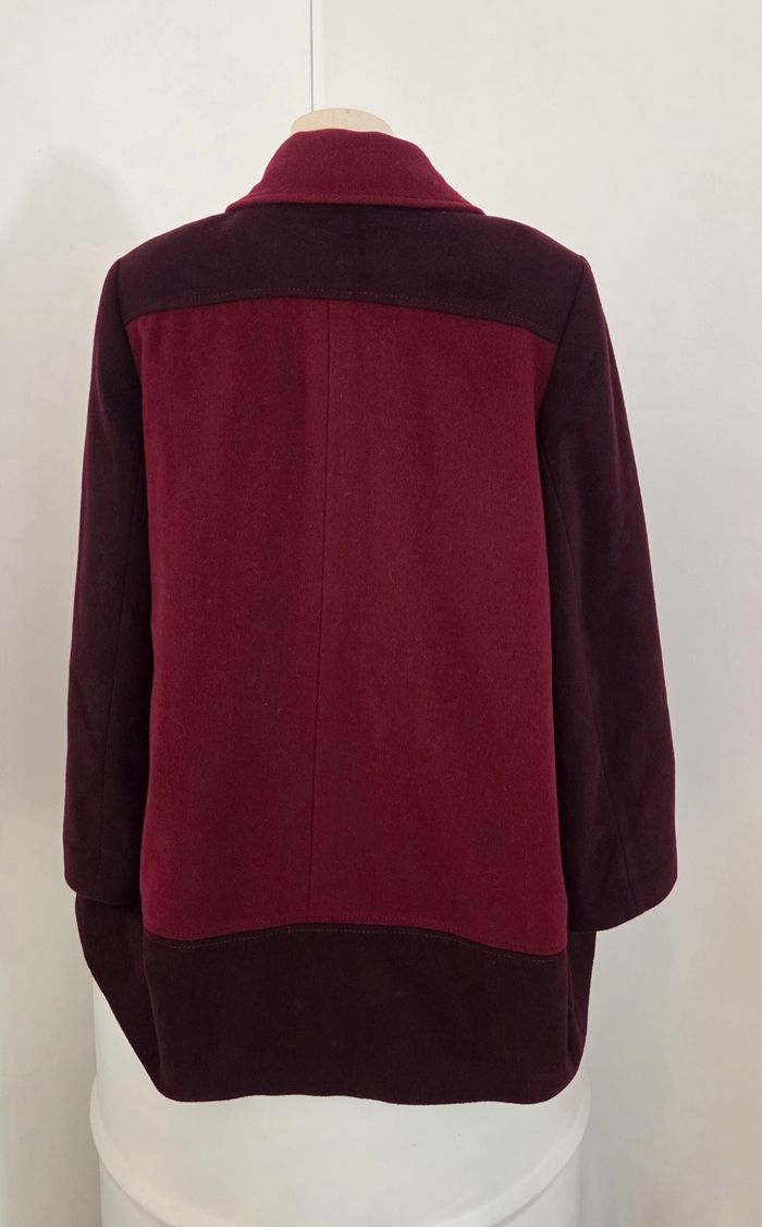 Manteau Weinberg laine & cachemire bordeaux – Élégance intemporelle – Taille 46 - photo numéro 5