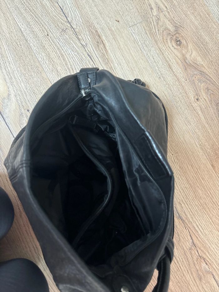 Sac à main porté épaule sequoia cuir - photo numéro 3