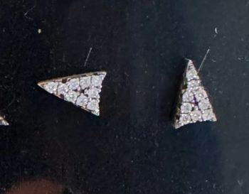 Boucles d’oreilles femmes argent et strass neuves