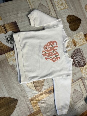 Pull blanc à motif 36 mois