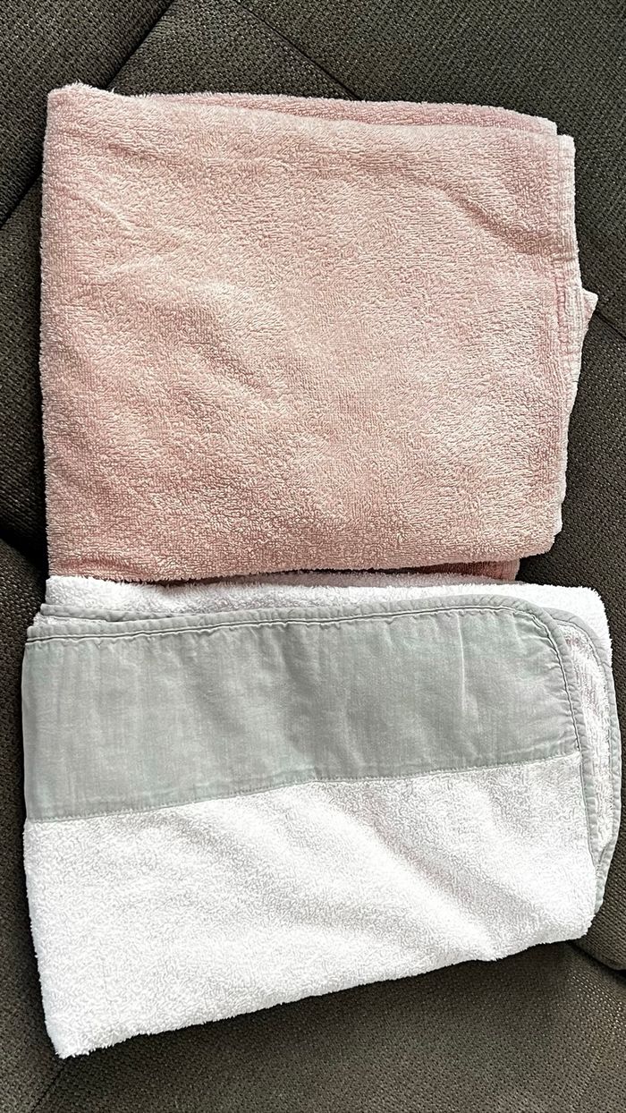Lot de 2 sorties de bain enfant