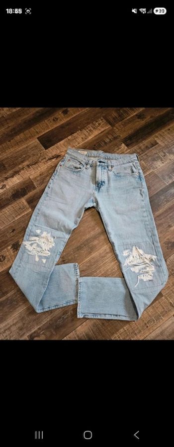 Jean Levi's 512 W38 Délavé Ripped Y2K Vibe
