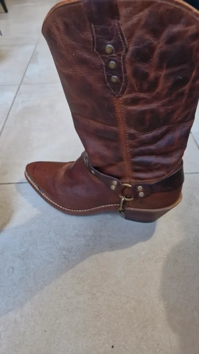 Bottes américaine taille 39 marron - photo numéro 3