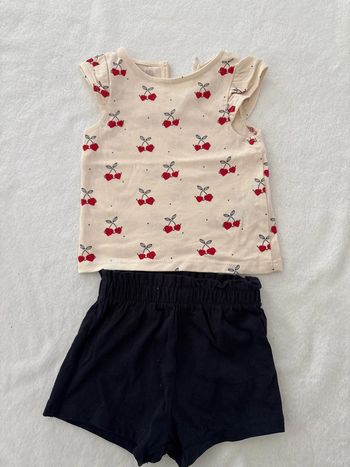 Ensemble cerise 3 mois