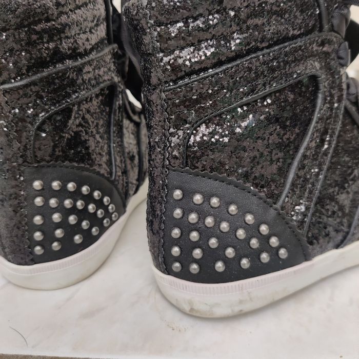 Baskets montantes noires à paillettes pour fille - photo numéro 3