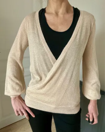 Très beau pull décolleté en V – Ichi – Taille S