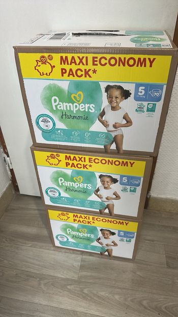 Couche Pampers taille 5 harmonie