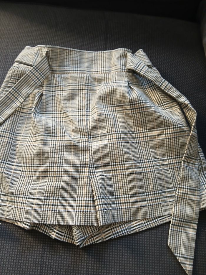Short carreaux beige et marron - photo numéro 2