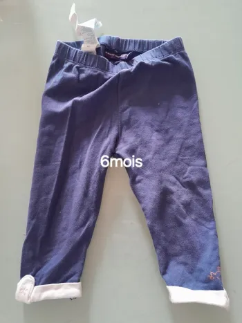 Legging fille bleu marine 6mois