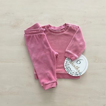 Ensemble rose fille H&M taille 4-6 mois 68 cm