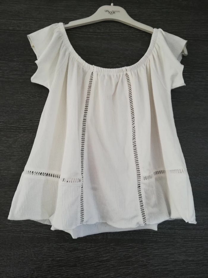 Top fluide blanc taille S