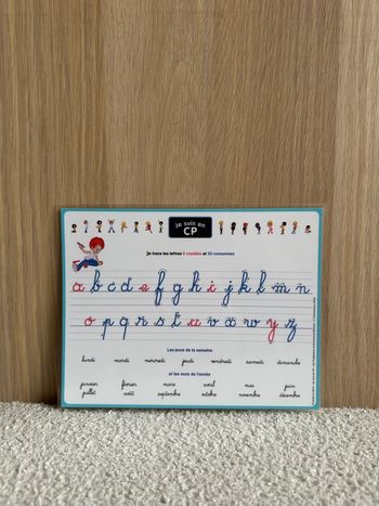 Fiche plastifiée je suis en CP