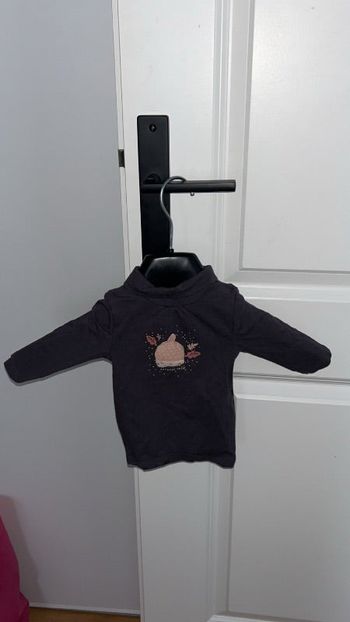 Pull à col roulé bébé fille