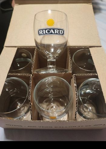 Lot 6 verres ricard lot 