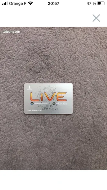 Carte Xbox live