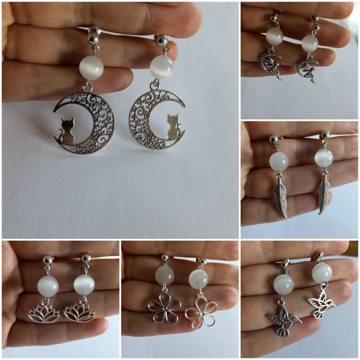 Boucles d'oreilles pierres de lune