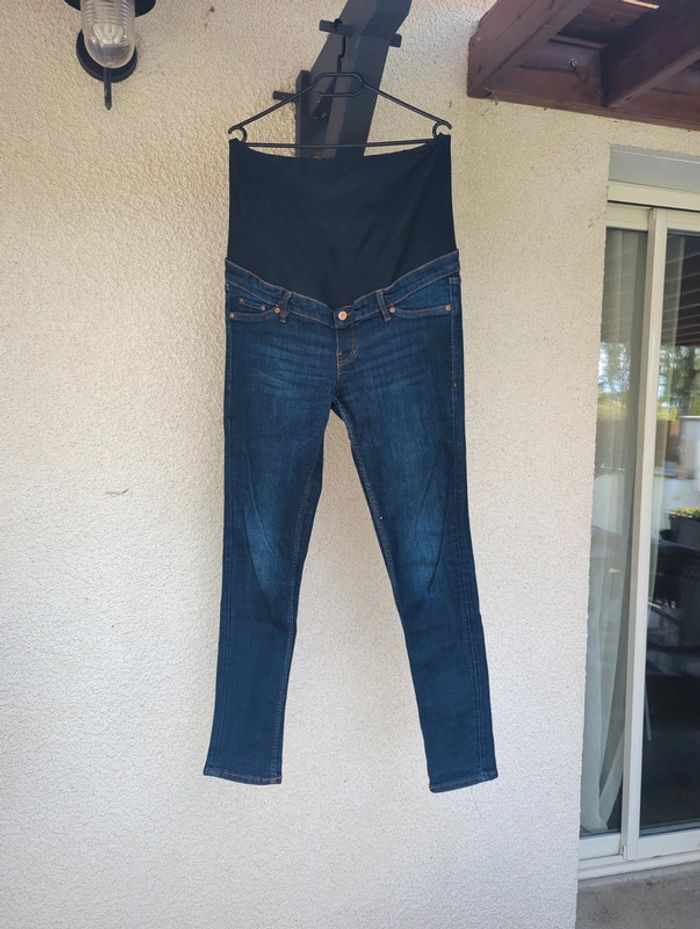 Jean skinny taille haute maternité