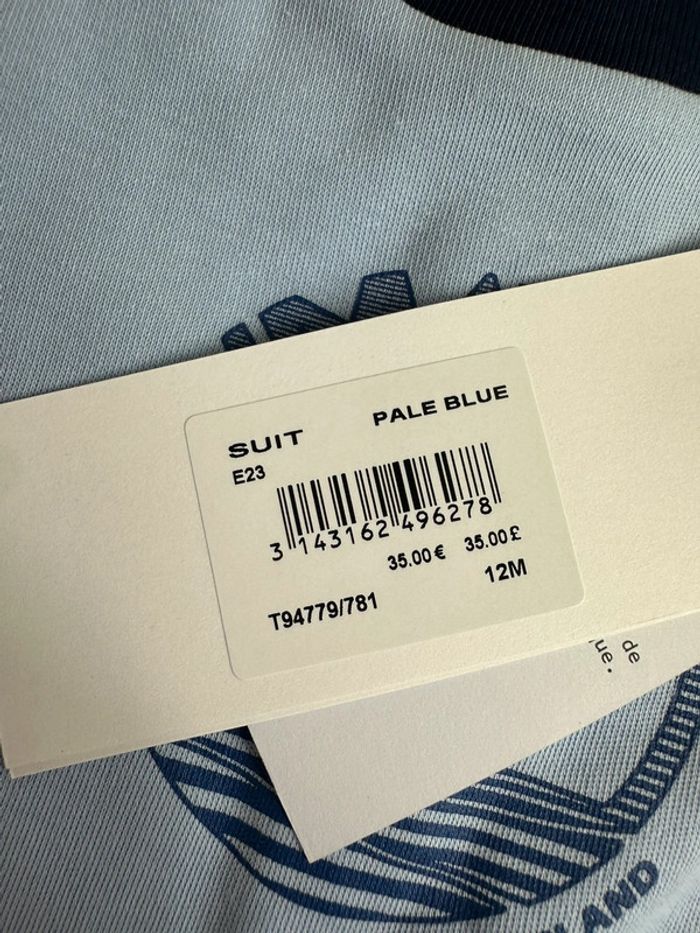 Barboteuse bleu ciel Timberland taille 12 mois - photo numéro 4