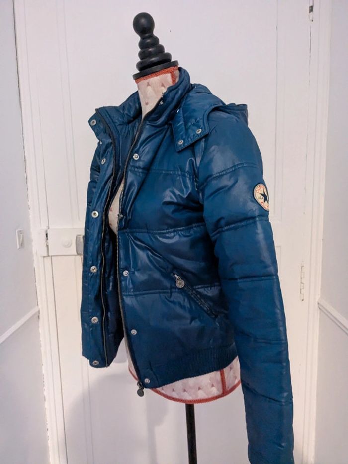 Manteau molletonné converse XS bleu femme - photo numéro 5