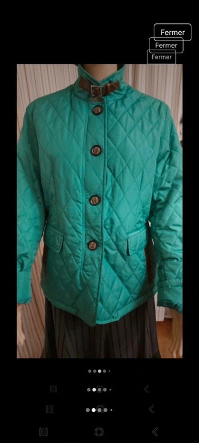 Veste coupe vent verte Clarina taille 42 - photo numéro 2