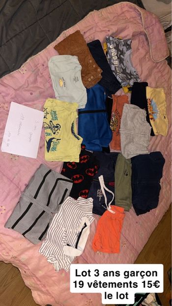 Lot de 19 vêtements garçon en 3 ans 