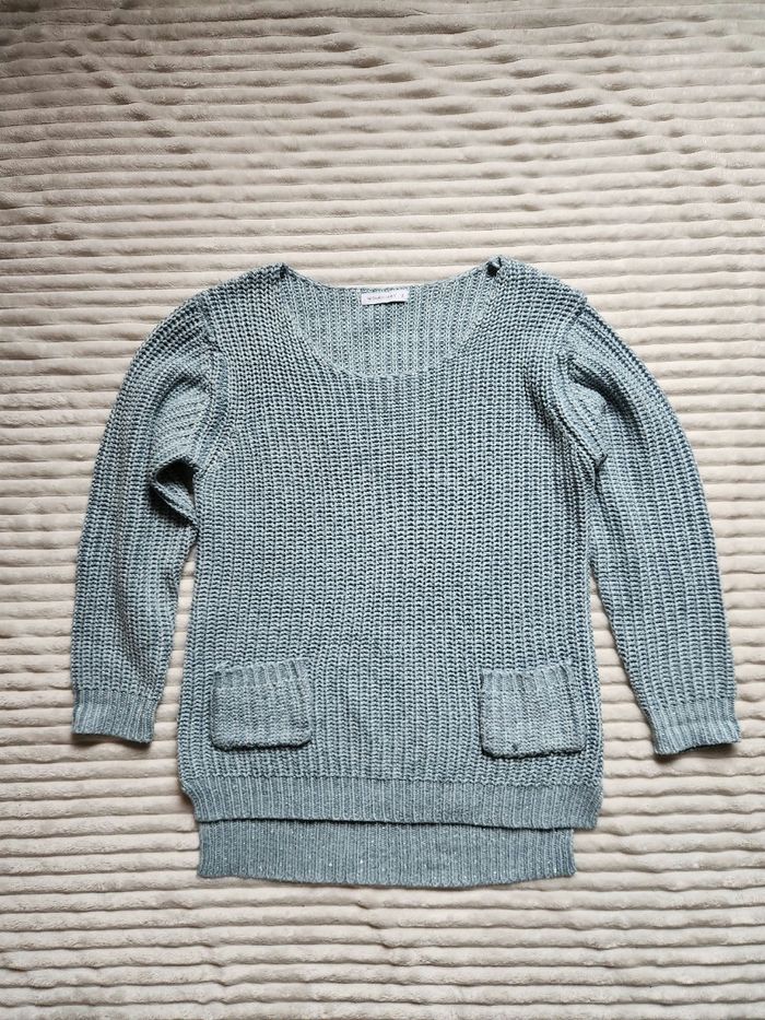 Pull bleu métallisé Women Only – Taille M - photo numéro 4