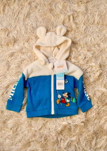 Sweat Mickey capuche à oreilles neuf avec étiquette 6 mois