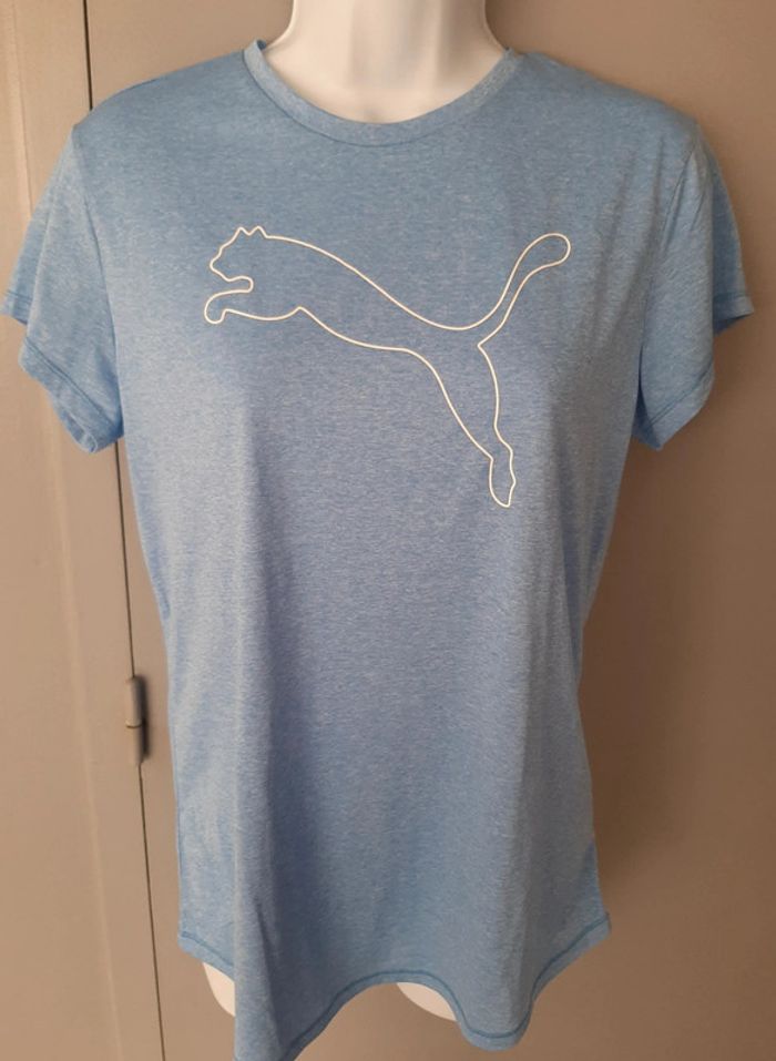 Haut de sport Puma bleu clair taille M