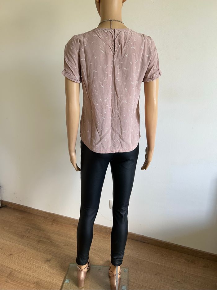 Blouse beige à manches courtes Esprit taille S excellent état - photo numéro 6