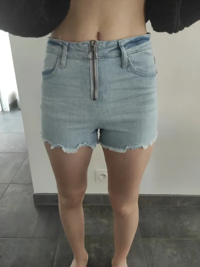 Short en jean bleu clair T 36