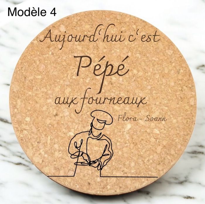 Dessous de plat en liège personnalisé - photo numéro 4