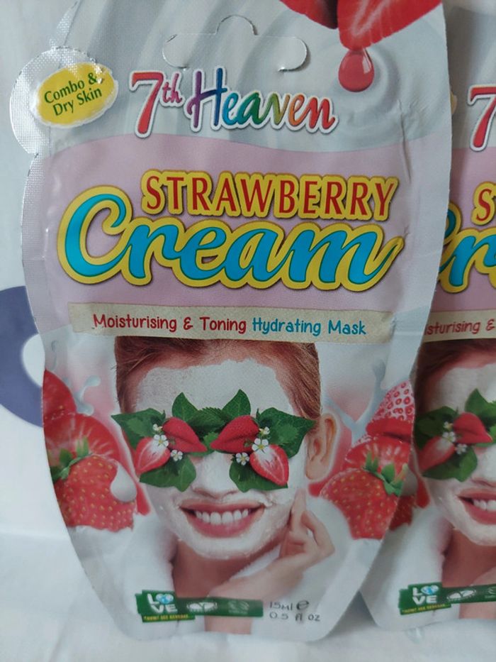 Lot 3 masques beauté fraise à la crème Neuf Claire's - photo numéro 3