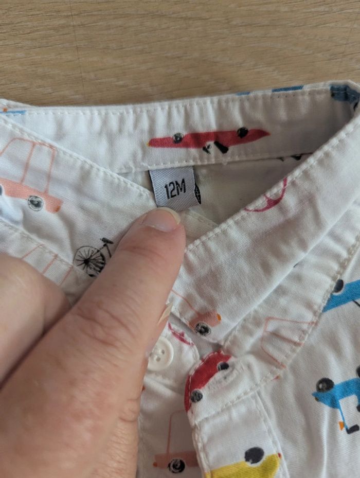 Ensemble Chemise et short 12 mois véhicule - photo numéro 3
