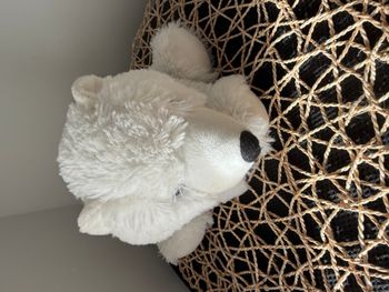 Peluche bouillotte ours polaire INTELEX micro-ondable blanc