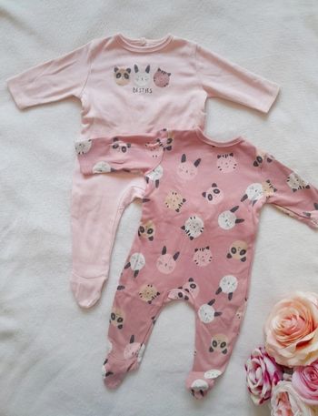 Lot de pyjamas fille coton 3 mois TEX