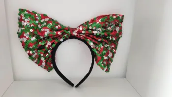 Serre tête avec gros noeuds avec sequins