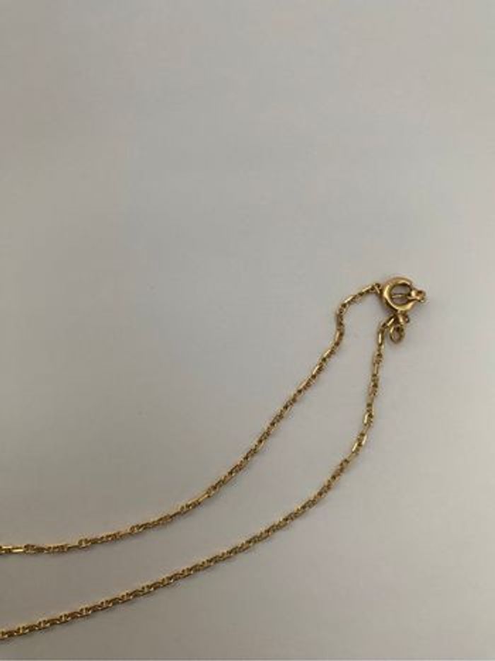 Collier or jaune 750/1000 maille marine - photo numéro 3