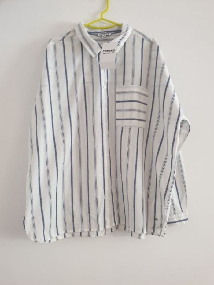 Chemise rayée bleu et blanc Creeks 44