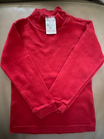 Tee shirt manche longue rouge fille