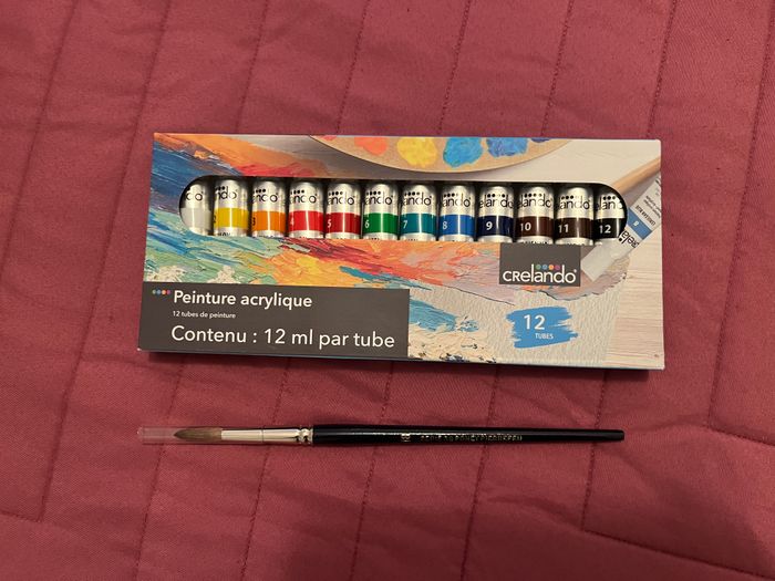 Lot Crâne en Plâtre, Peinture, Pinceau. Neufs - photo numéro 5