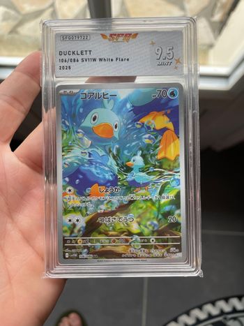 Pokémon carte gradée Couaneton AR SFG 9.5