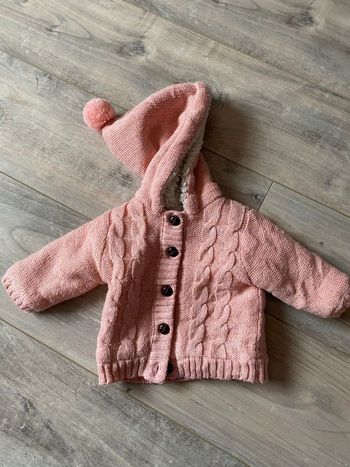 Veste chaude rose 1 mois