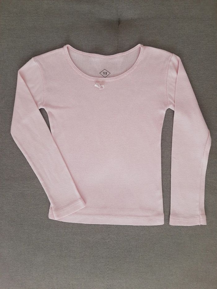 Chemisette à manches longues rose clair 5 ans Tex