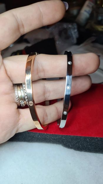 Bracelet acier inoxydable x2