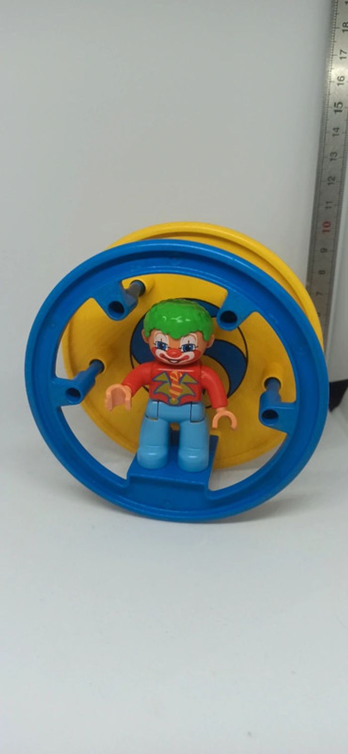 Roue vintage avec clown lego duplo - photo numéro 2